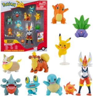 Cinderace (Deluxe Action) y más | Jazwares Pack 10 Figuras de Batalla Pokémon