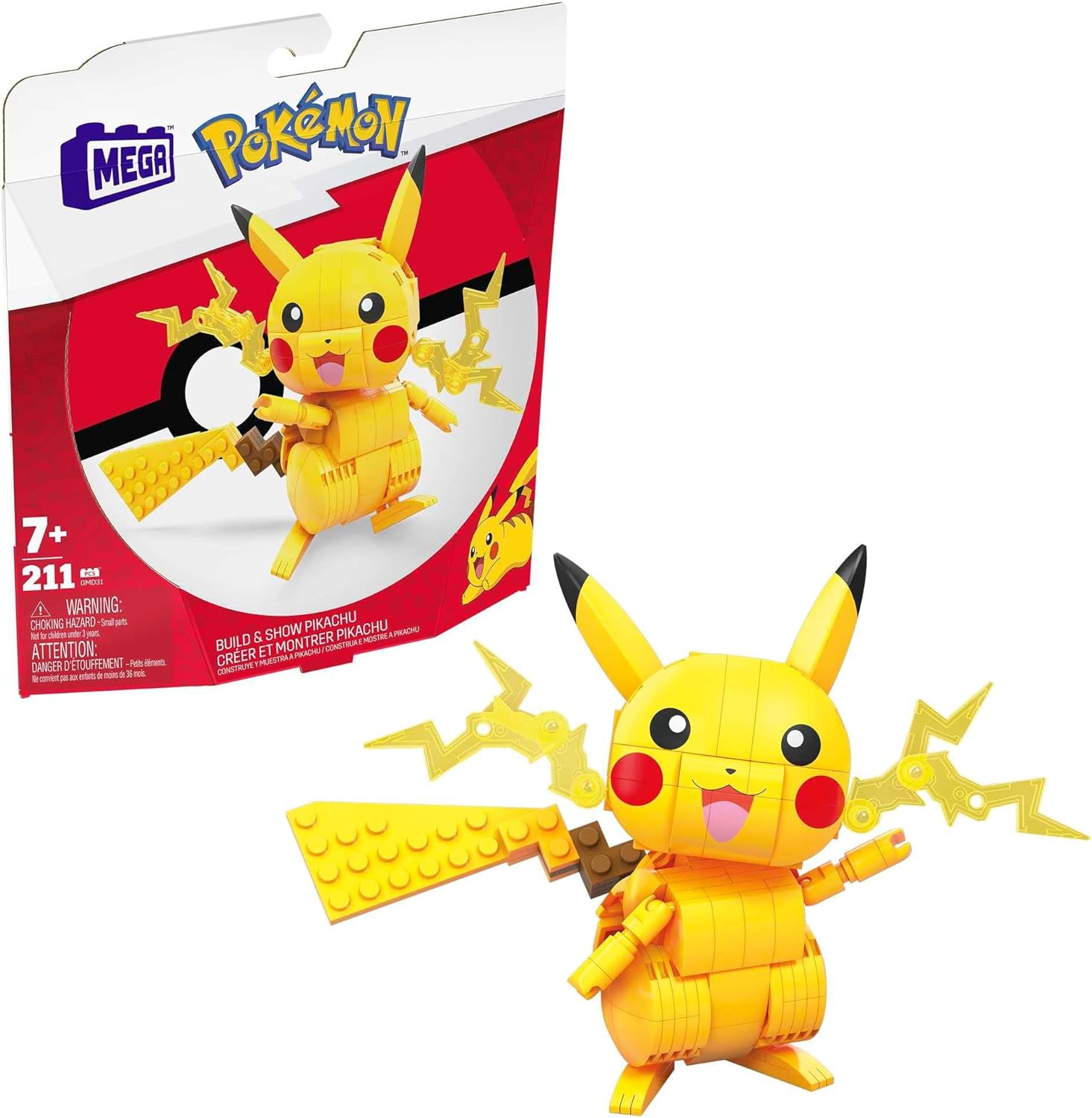 Pikachu (205 piezas) | Mega Construx Build & Show