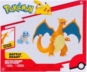 Charizard (Deluxe Action) y Squirtle | Jazwares Pack 2 Figuras de Batalla Pokémon