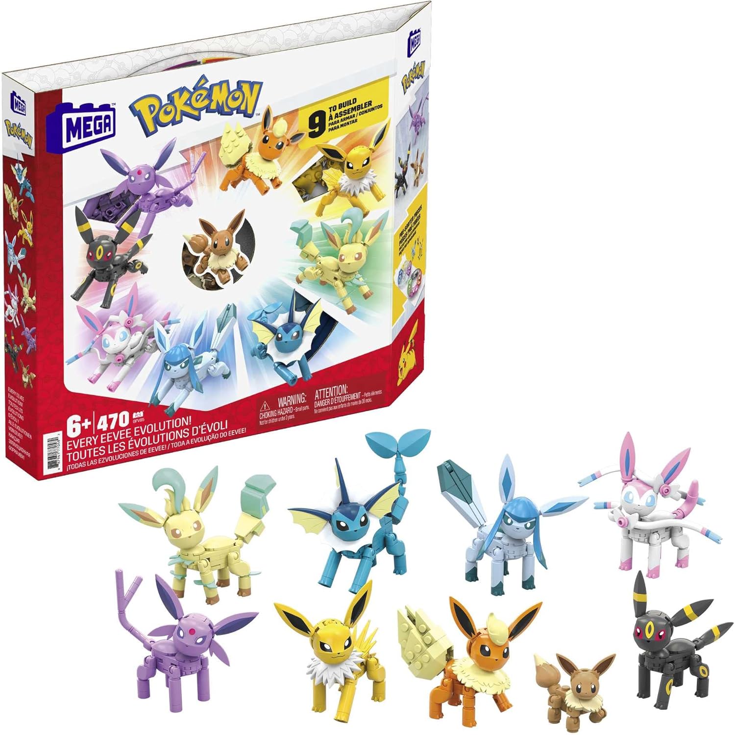 Every Eevee Evolution (470 piezas) - Mega Construx
