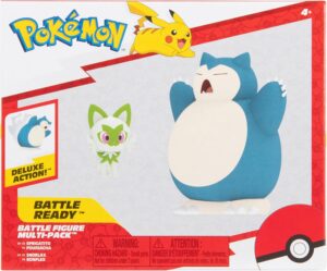 Snorlax (Deluxe Action) y Sprigatito | Jazwares Pack 2 Figuras de Batalla Pokémon