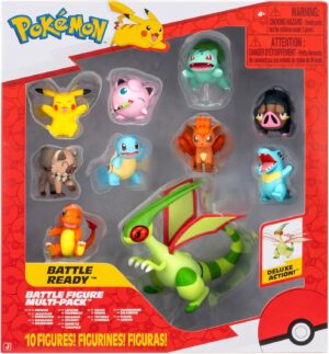 Flygon (Deluxe Action) y más | Jazwares Pack 10 Figuras de Batalla Pokémon