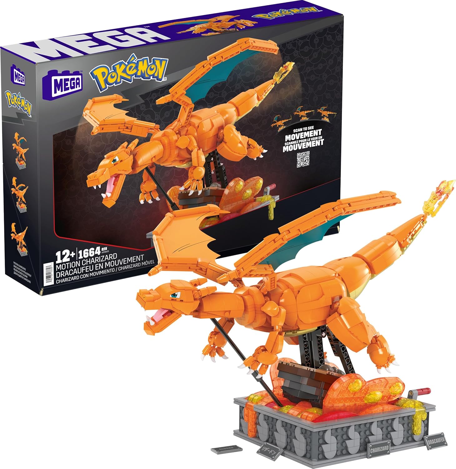 Motion Charizard (1664 piezas) - Mega Construx