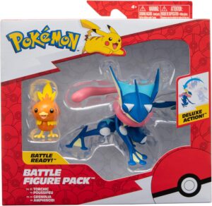 Greninja (Deluxe Action) y Torchic | Jazwares Pack 2 Figuras de Batalla Pokémon