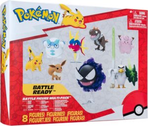 Gastly, Sirfetch'd y más | Jazwares Pack 8 Figuras de Batalla Pokémon
