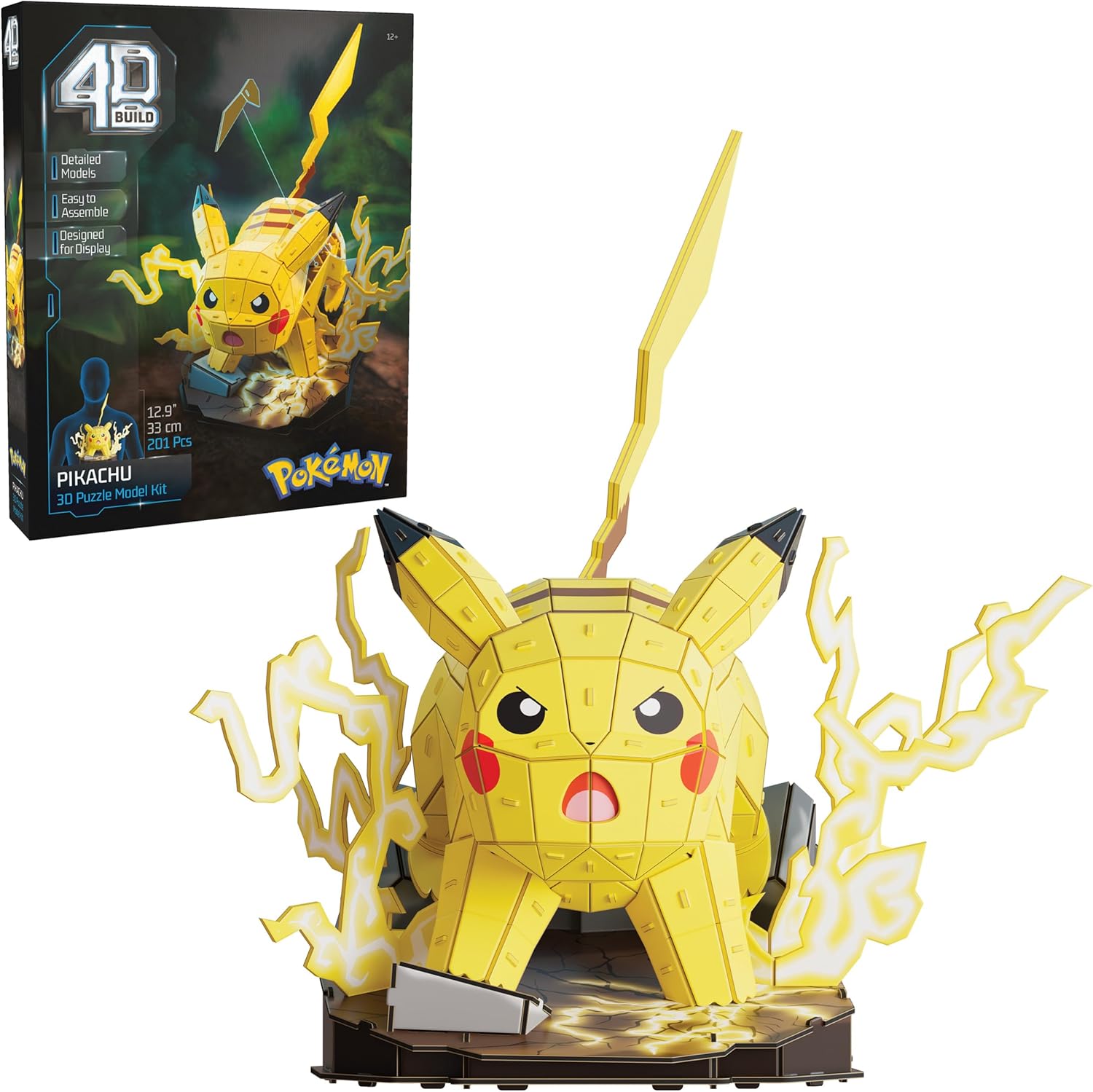Pikachu 3D Model Kit (201 piezas) - 4D Build