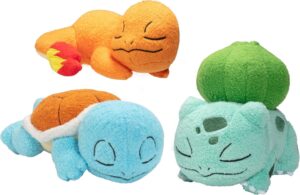 Peluche Bulbasaur, Charmander y Squirtle (12cm) - Jazwares