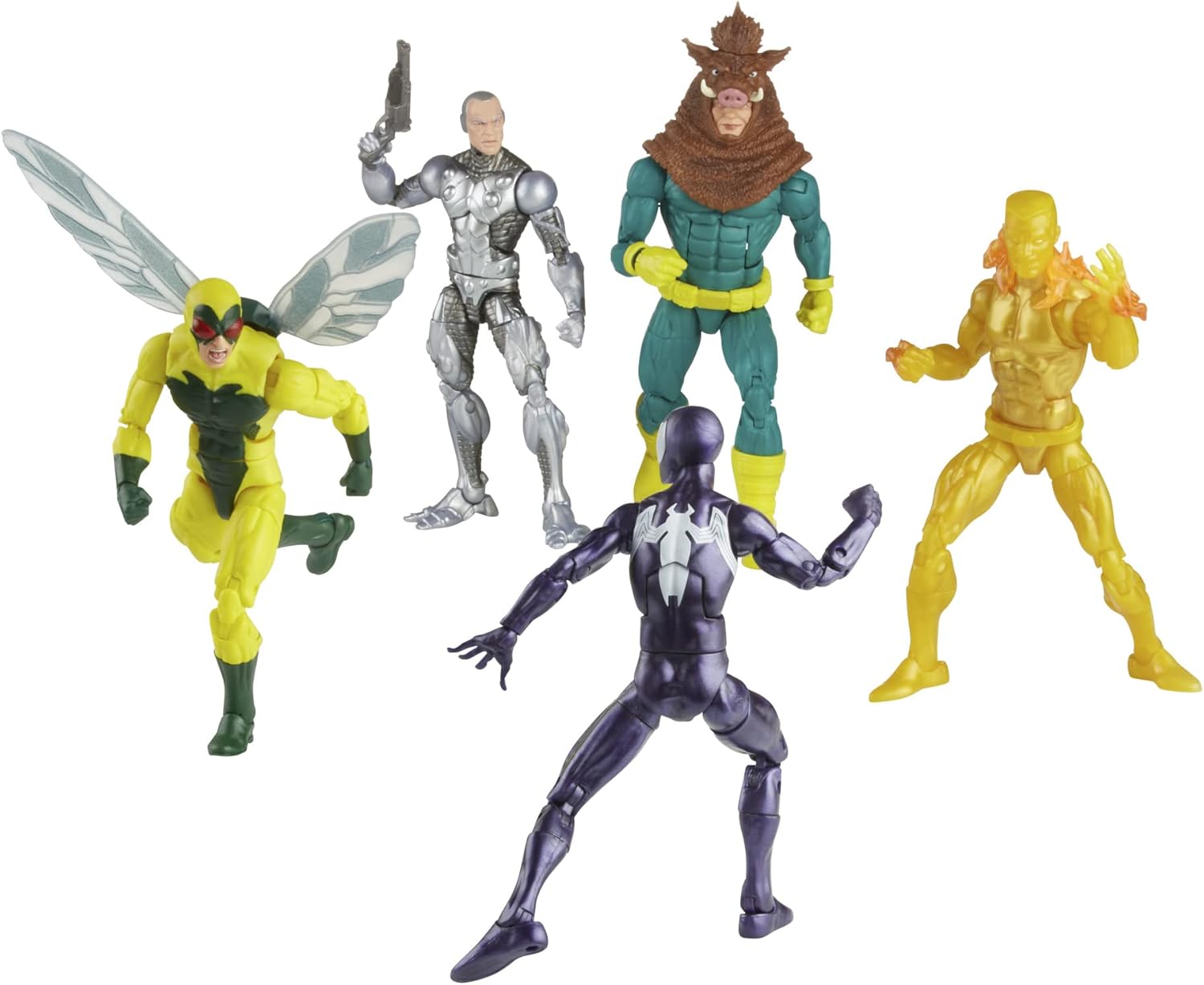 Spider-Man, Silvermane, Molten Man, Human Fly & Razorback | Marvel Legends Spider-Man