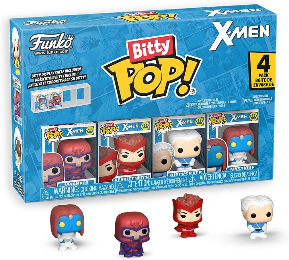 Funko Magneto, Scarlet Witch, Quicksilver & Mystique | Bitty Pop! X-Men