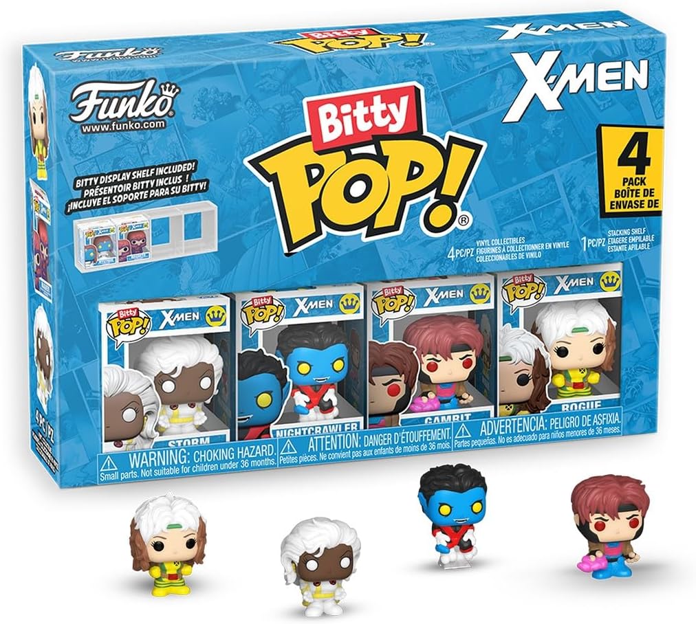 Funko Storm, Nightcrawler, Gambit & Rogue | Bitty Pop! X-Men