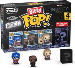 Funko Captain America, Nick Fury, Thor & Figura Mistery | Bitty Pop! Marvel: The Infinity Saga