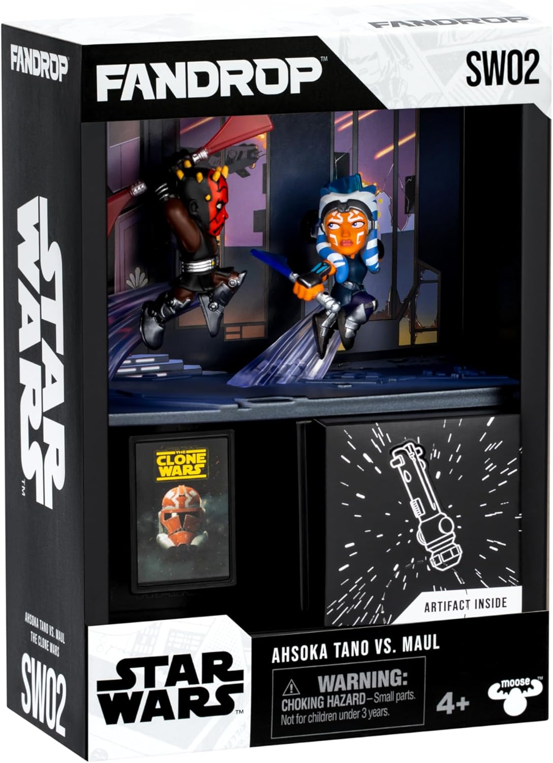 Ahsoka Tano vs. Maul | Moose Toys Fandrop Diorama Star Wars: Clone Wars