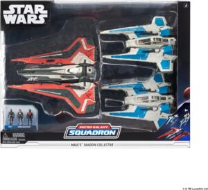 Maul’s Shadow Collective: Maul’s Nightbrother Fighter, Fang Fighter (x2) & 3 microfiguras | Star Wars Micro Galaxy Squadron