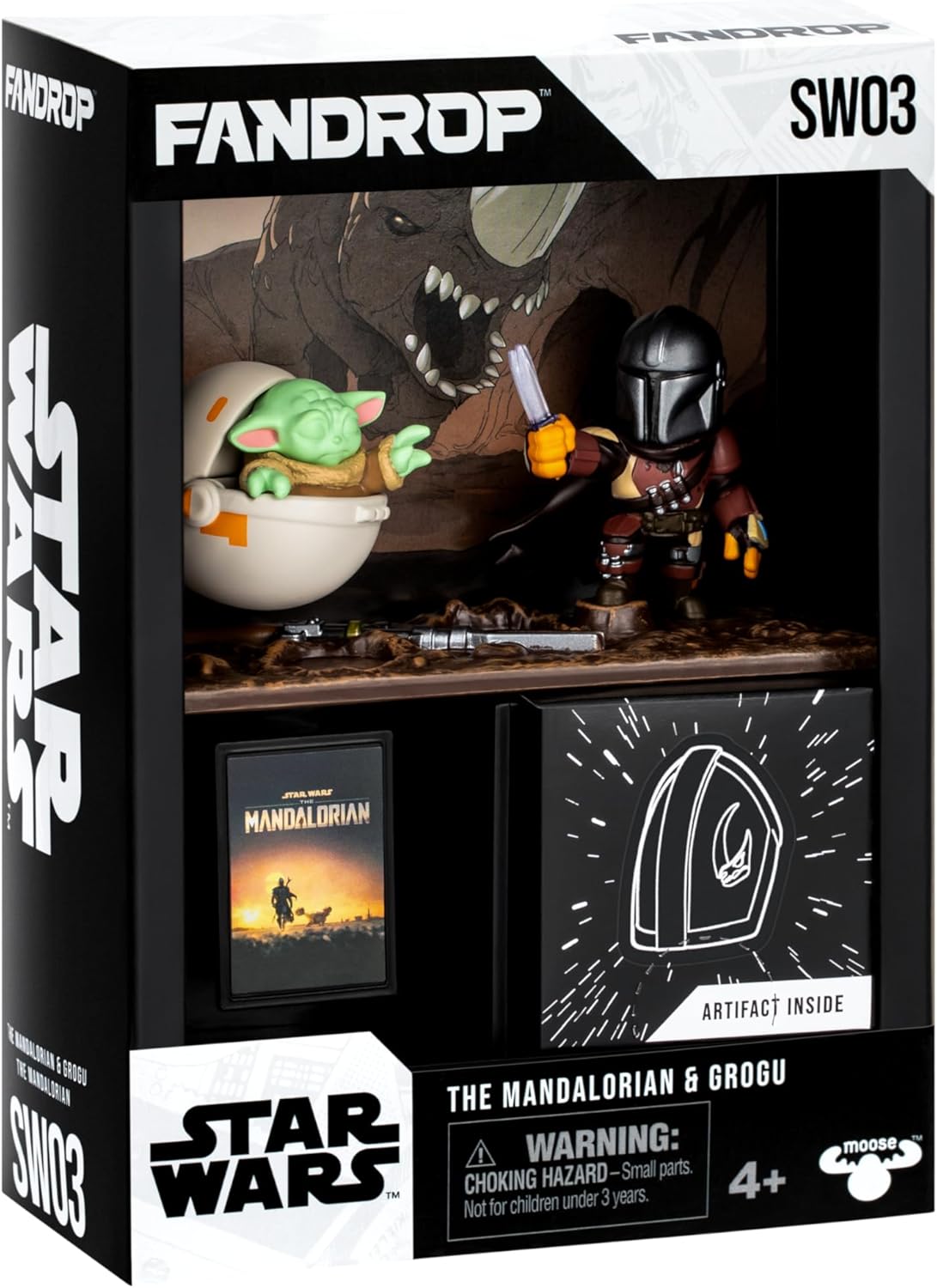 The Mandalorian vs. Grogu | Moose Toys Fandrop Diorama Star Wars: The Mandalorian
