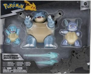 Blastoise, Wartortle y Squirtle | Jazwares Select Evoluciones Pokémon