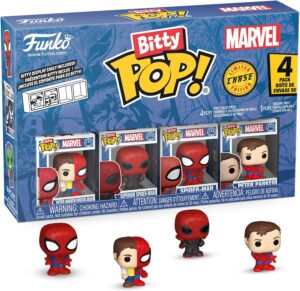 Funko Peter Parker/Spider-Man, Superior Spider-Man, Spider-Man & Figura Chase | Bitty Pop! Marvel