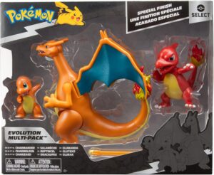 Charizard, Charmeleon y Charmander | Jazwares Select Evoluciones Pokémon