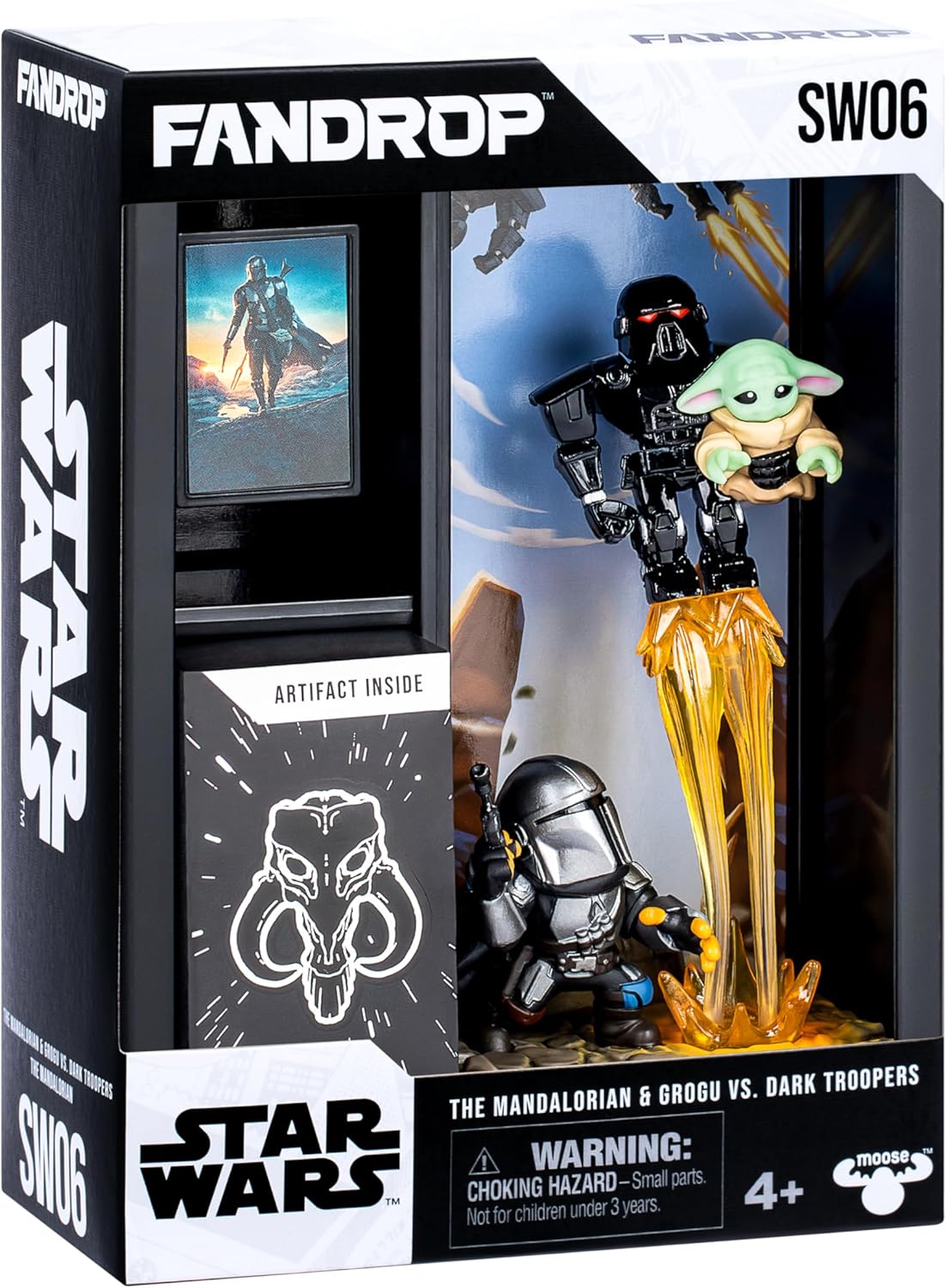 The Mandalorian & Grogu vs. Dark Troopers | Moose Toys Fandrop Diorama Star Wars: The Mandalorian