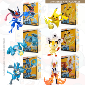 Pokemon Greninja Ash, Pikachu, Metagross, Meowth, Lucario y Cinderace - Keeppley