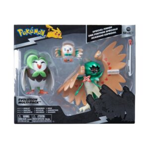 Decidueye, Dartrix y Rowlett | Jazwares Select Evoluciones Pokémon