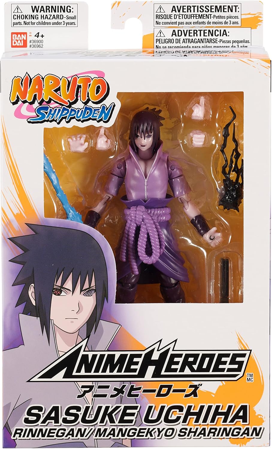 Sasuke Uchiha (Rinnegan/Mangekyo Sharingan), 16.5cm | Bandai Anime Heroes: Naruto Shippuden