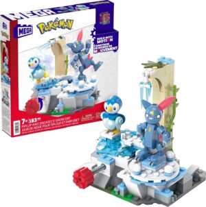 Piplup and Sneasel's Snow Day (183 piezas) - Mega Construx Pokémon con movimiento