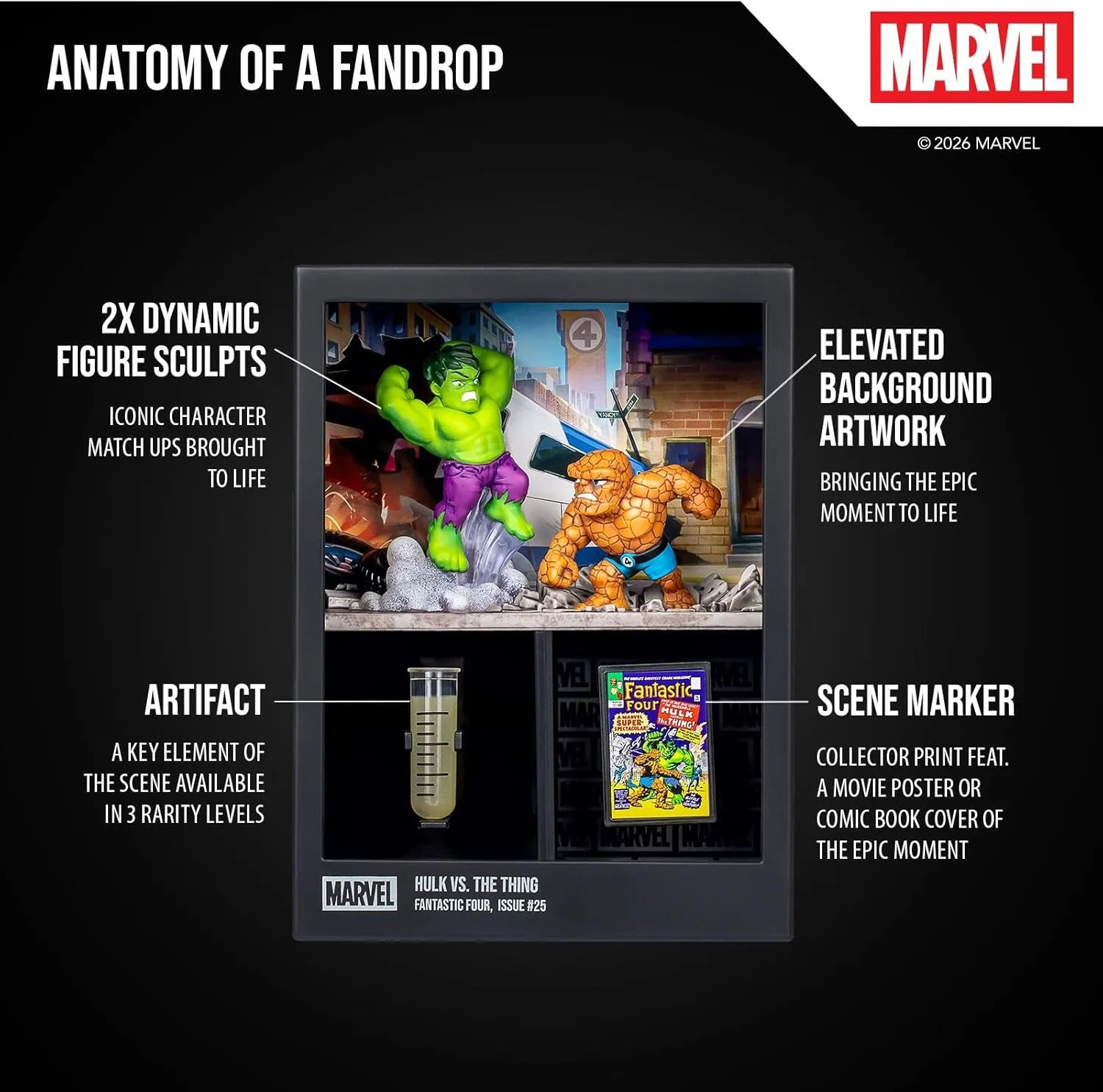 Hulk vs. The Thing | Moose Toys Fandrop Diorama Marvel: Fantastic Four - Image 3