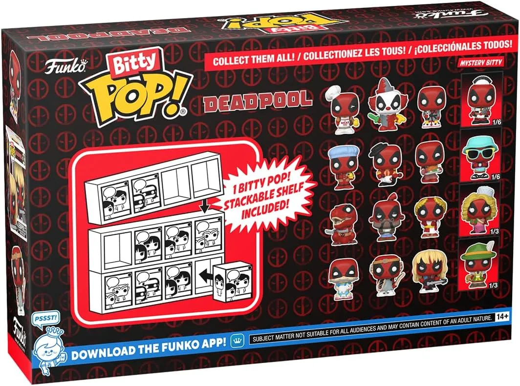 Funko Deadpool Bathtime, Flamenco, Supper Hero & Figura Mistery | Bitty Pop! Marvel: Deadpool - Image 4