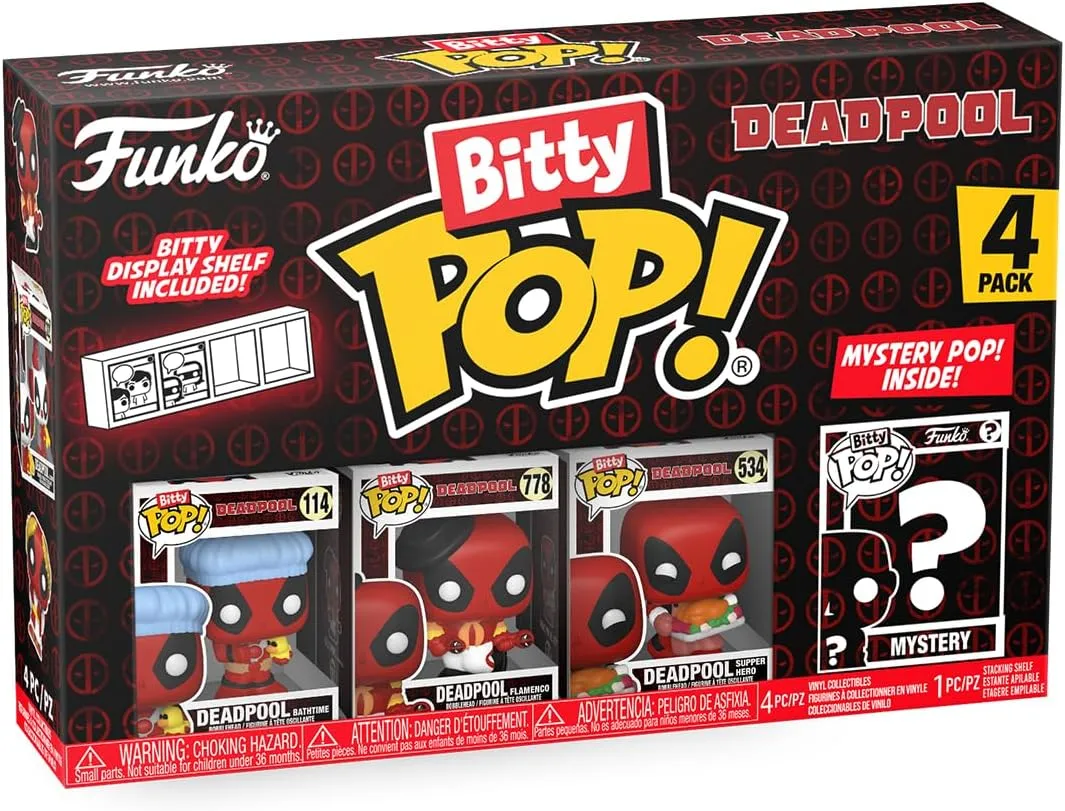 Funko Deadpool Bathtime, Flamenco, Supper Hero & Figura Mistery | Bitty Pop! Marvel: Deadpool - Image 5