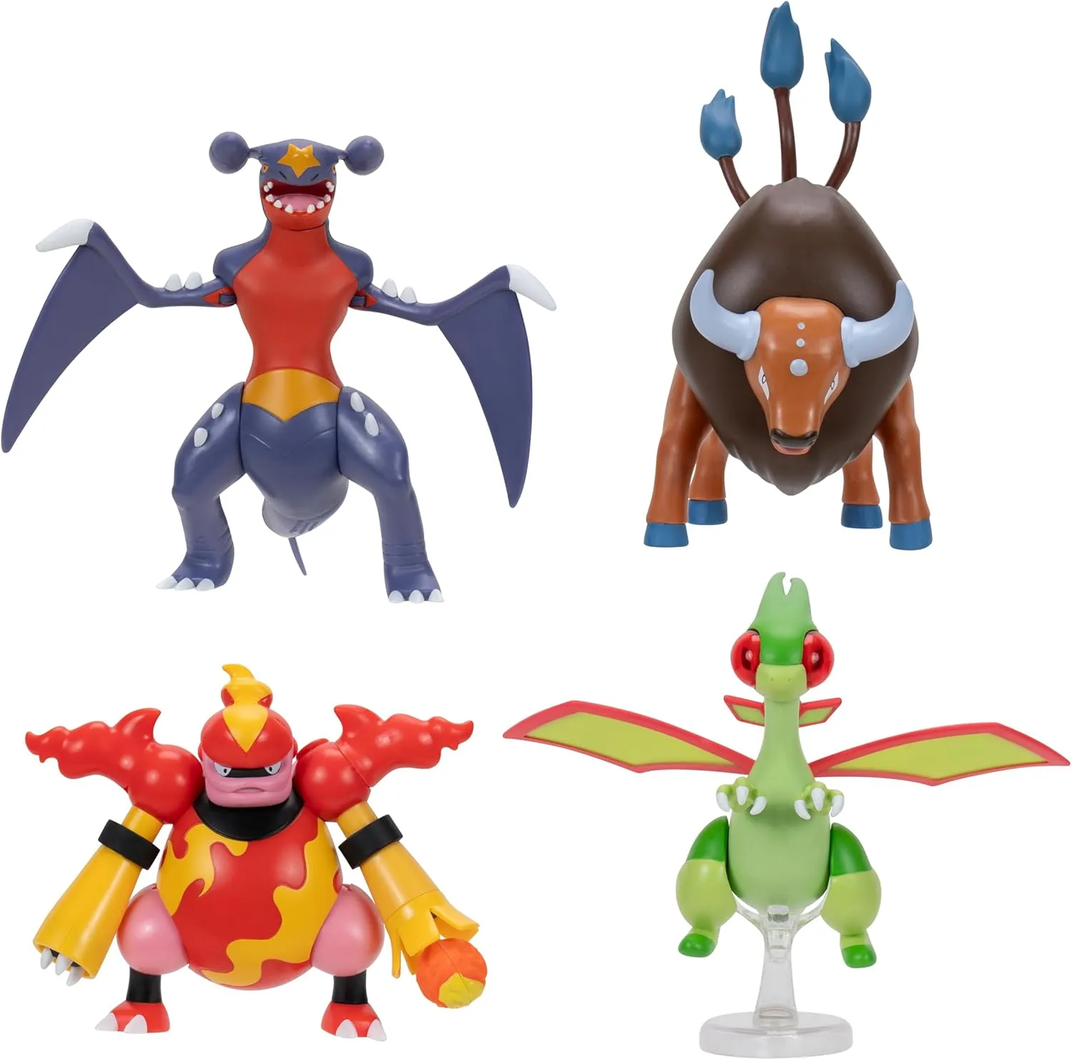 Tauros, Magmortar, Flygon y Garchomp | Jazwares Pack 4 Figuras de Batalla Deluxe Action Pokémon - Image 6