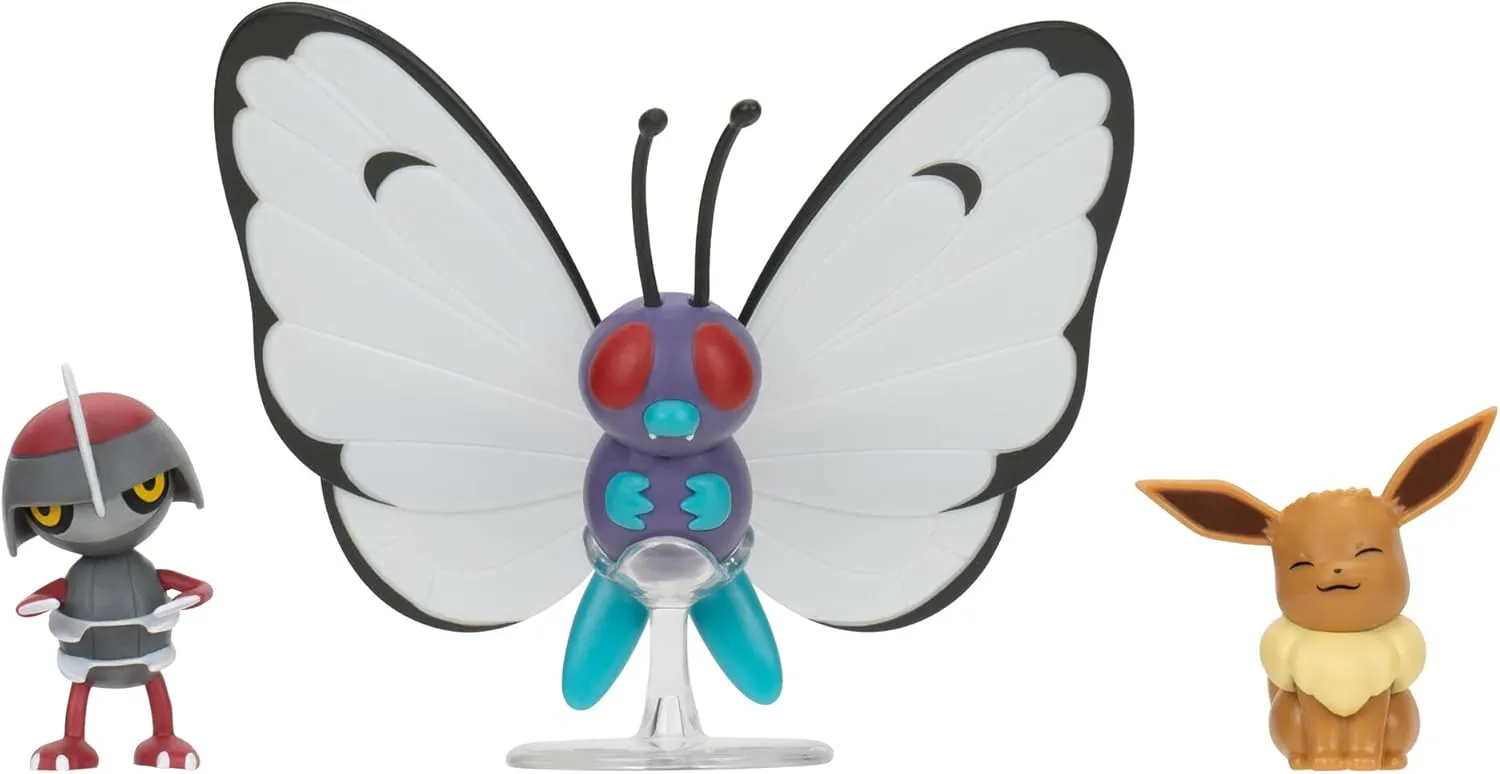 Butterfree, Pawniard y Eevee | Jazwares Pack 3 Figuras de Batalla Pokémon - Image 2
