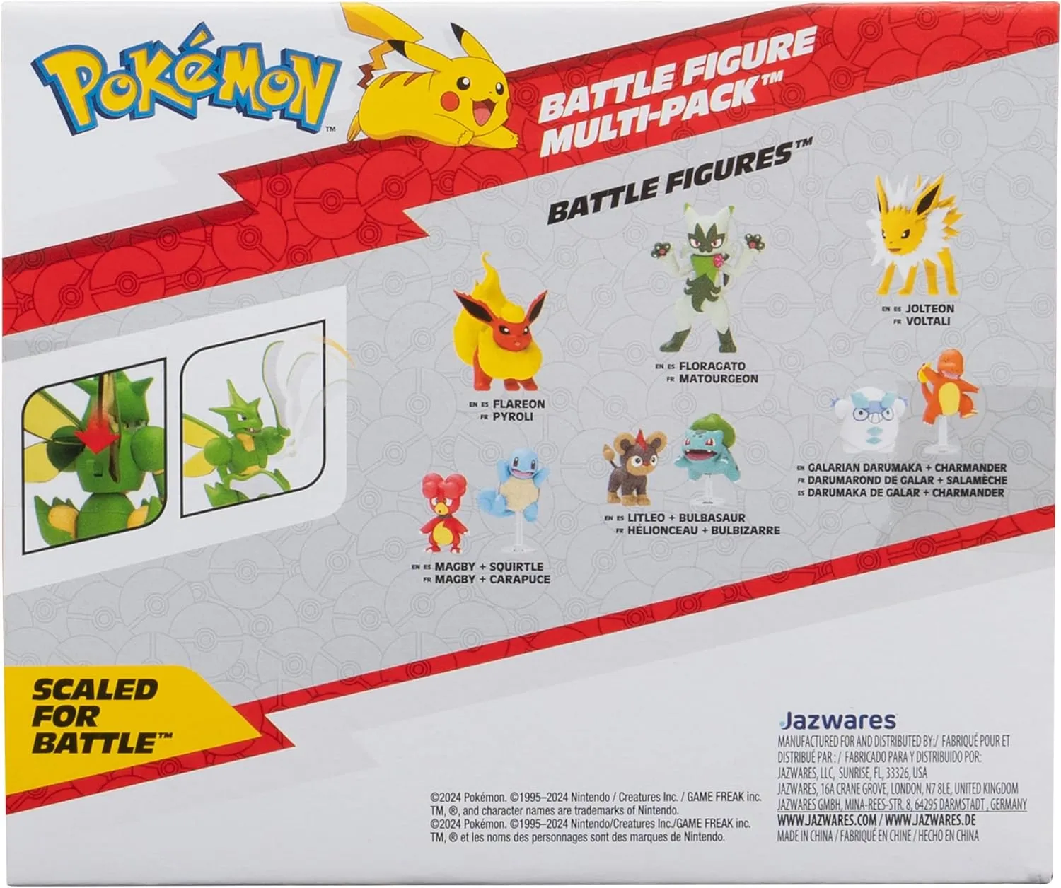 Scyther (Deluxe Action) y Eevee | Jazwares Pack 2 Figuras de Batalla Pokémon - Image 2