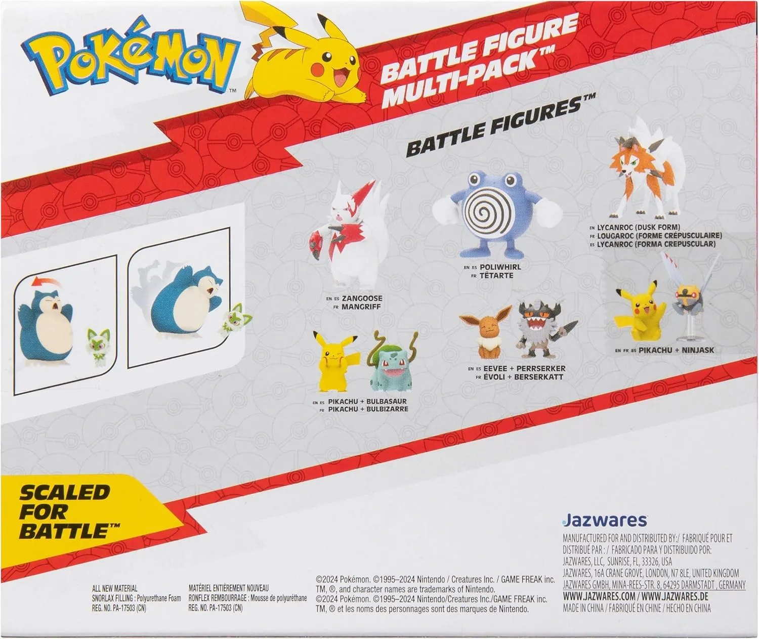 Snorlax (Deluxe Action) y Sprigatito | Jazwares Pack 2 Figuras de Batalla Pokémon - Image 3