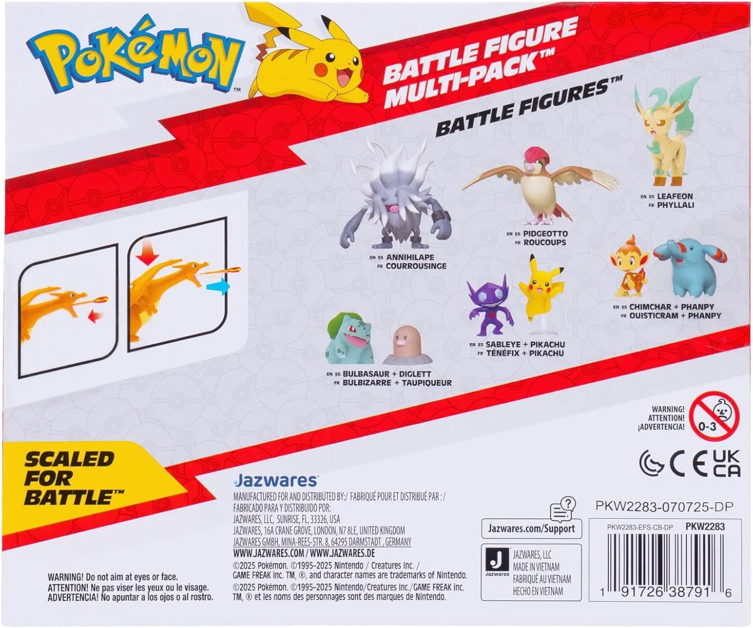Charizard (Deluxe Action) y Squirtle | Jazwares Pack 2 Figuras de Batalla Pokémon - Image 2