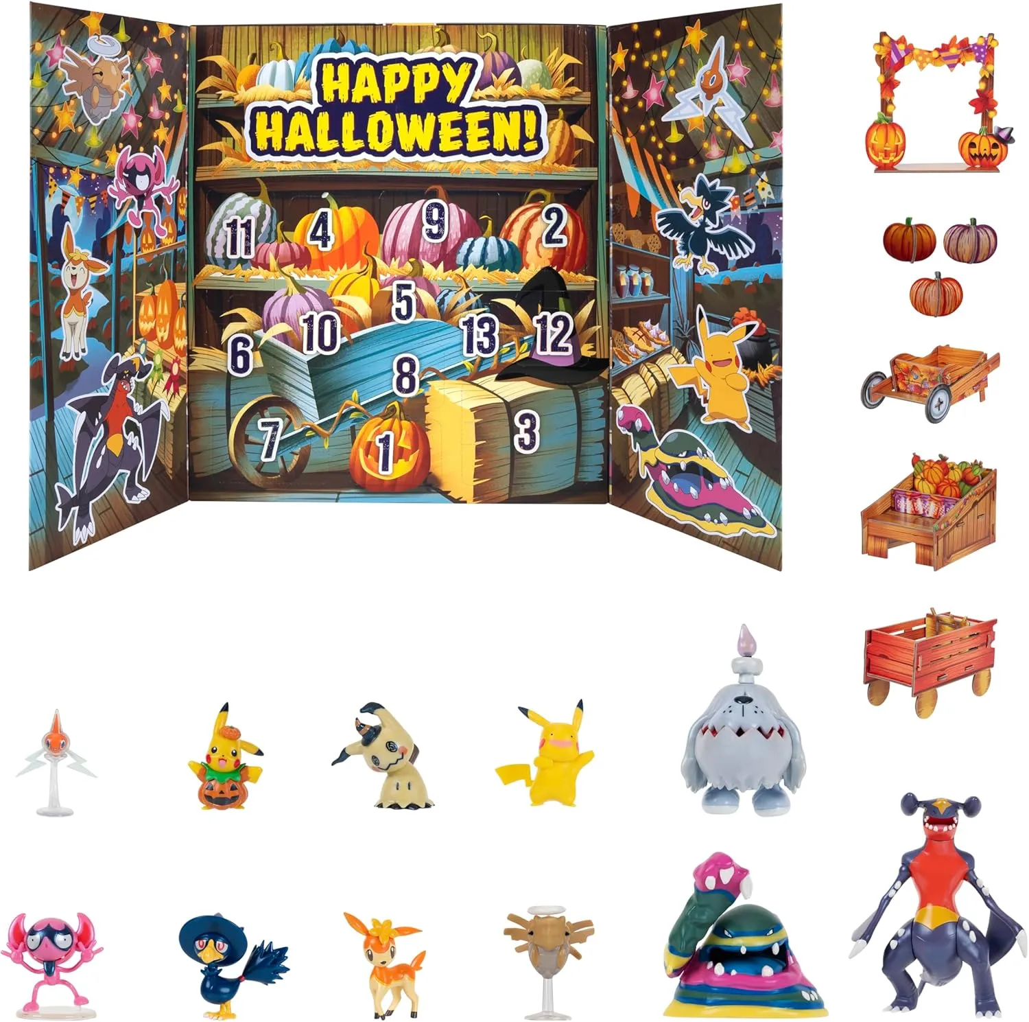 Calendario Halloween | Garchomp y 8 figuras Pokémon (ver. 2025) - Jazwares - Image 2
