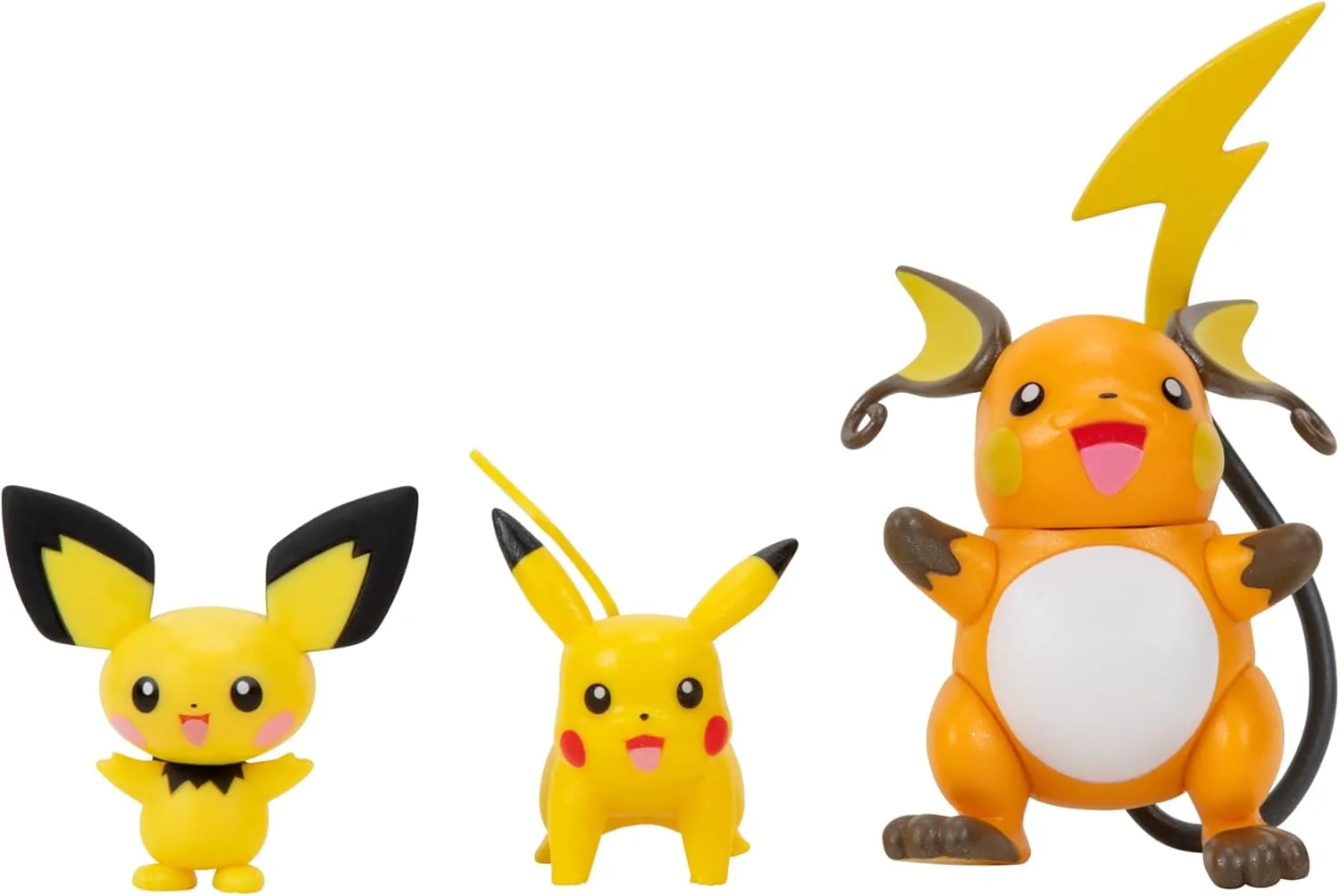 Raichu, Pikachu y Pichu | Jazwares Select Evoluciones Pokémon - Image 2