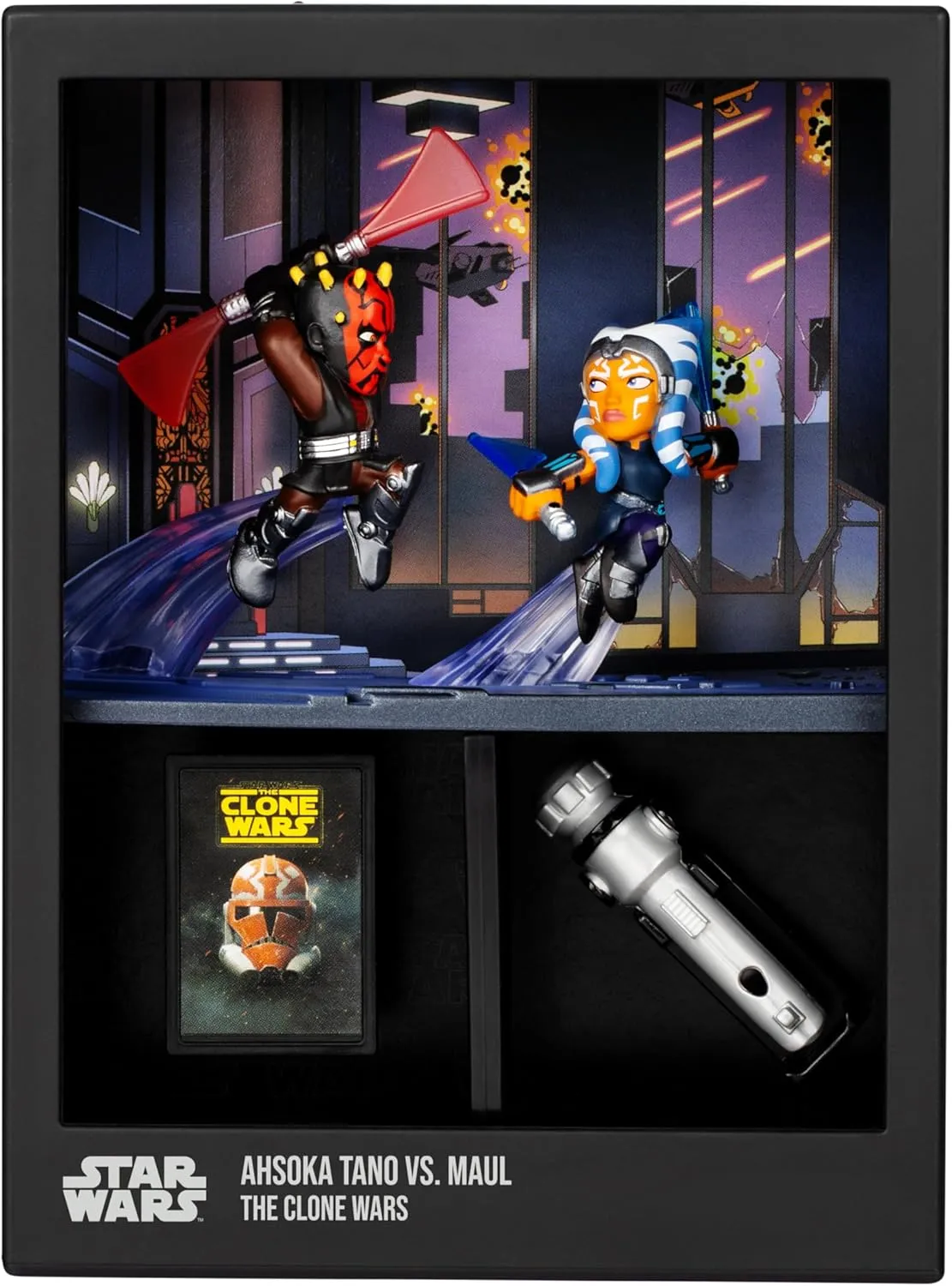 Ahsoka Tano vs. Maul | Moose Toys Fandrop Diorama Star Wars: Clone Wars - Image 4