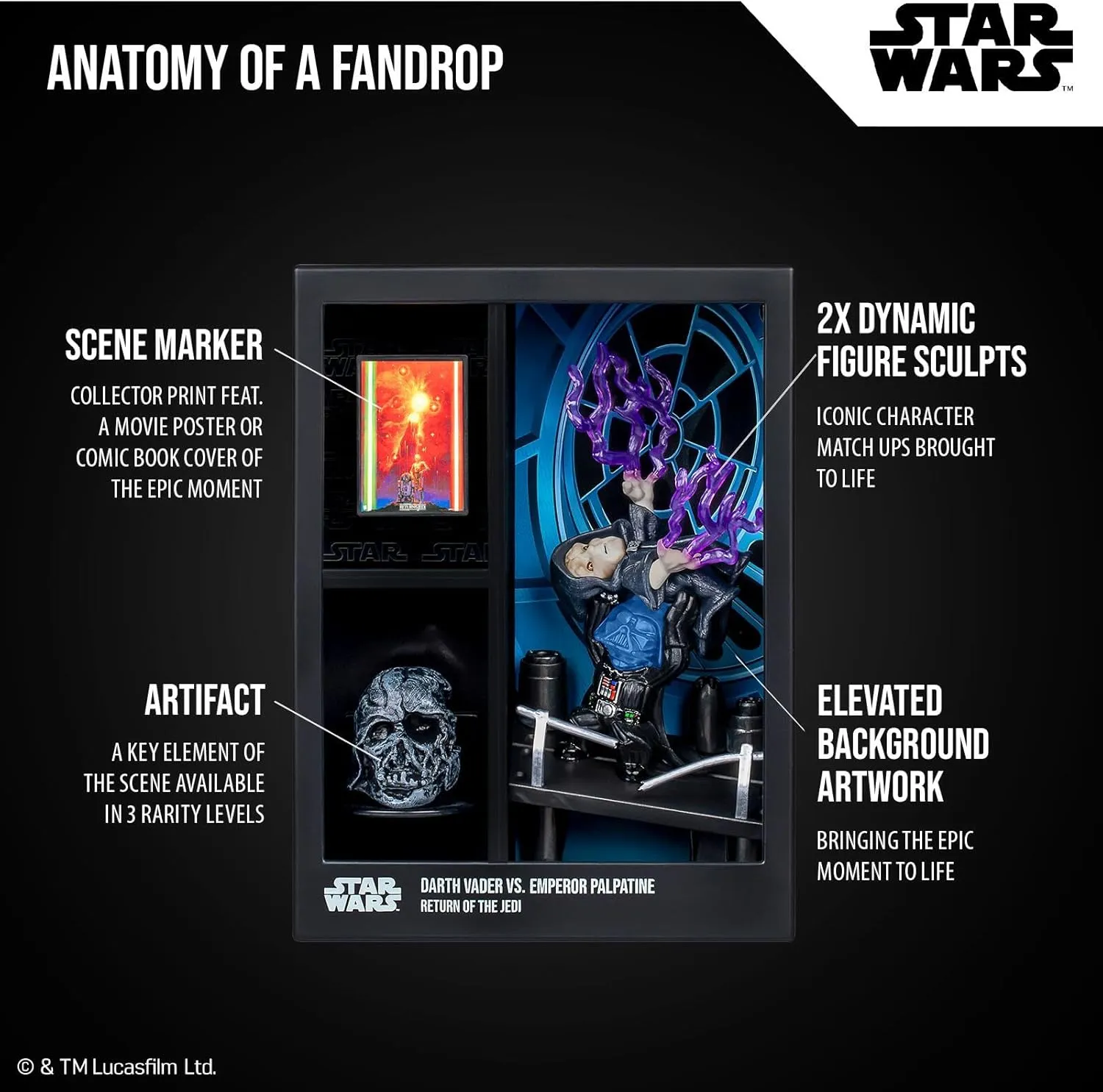 Darth Vader vs. Emperor Palpatine | Moose Toys Fandrop Diorama Star Wars: Return of the Jedi - Image 6