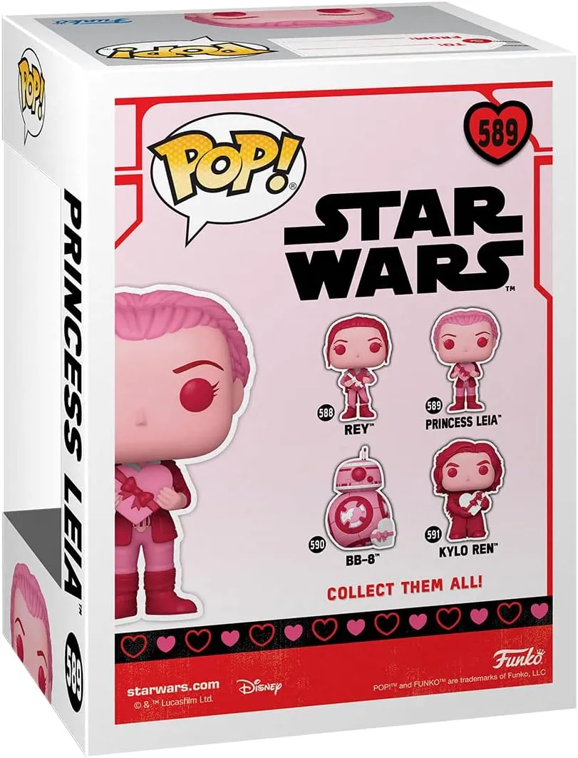 Funko Princess Leia #589 | Pop! Star Wars: Valentines - Image 3