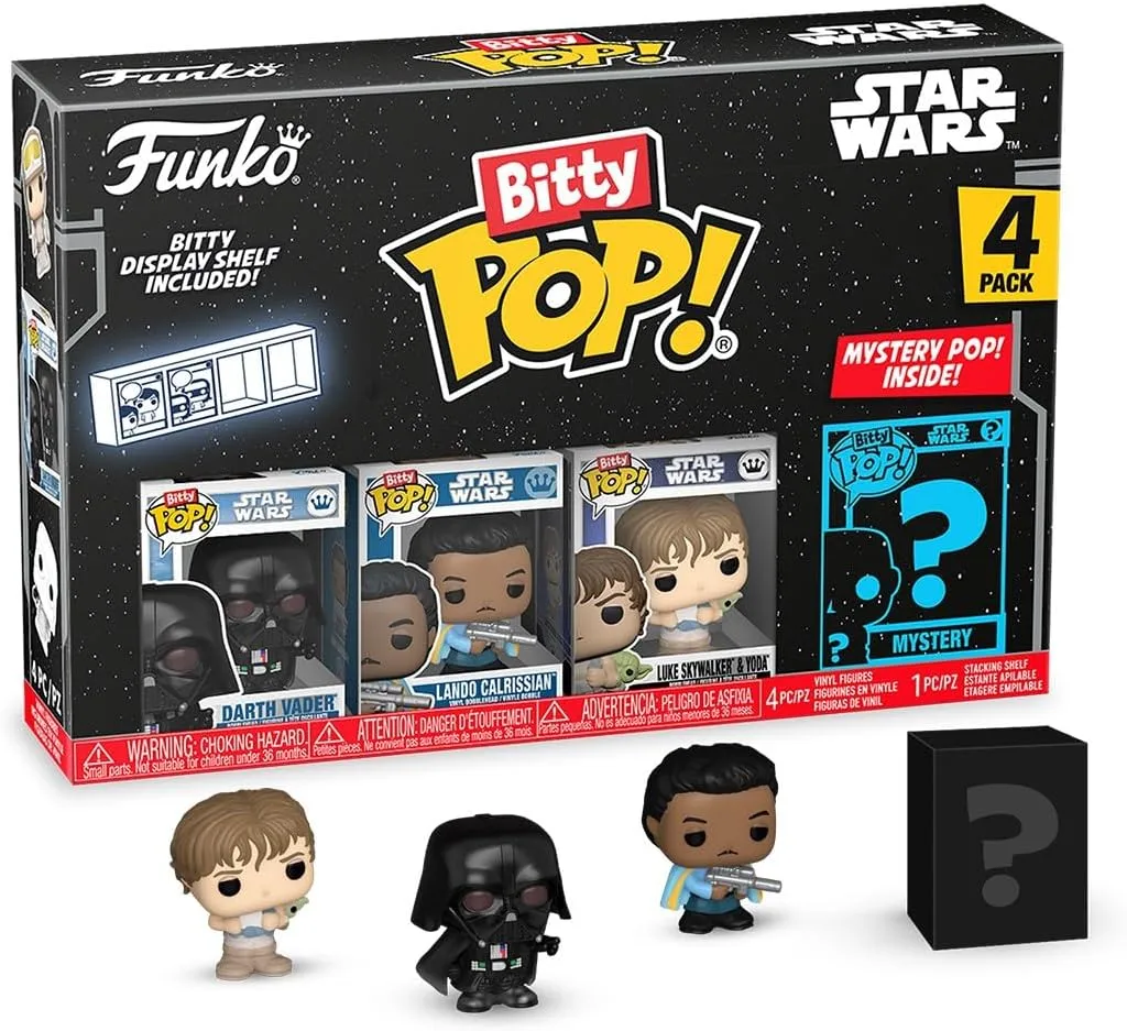 Funko Vader, Lando, Luke & Yoda | Bitty Pop! Star Wars - Image 2