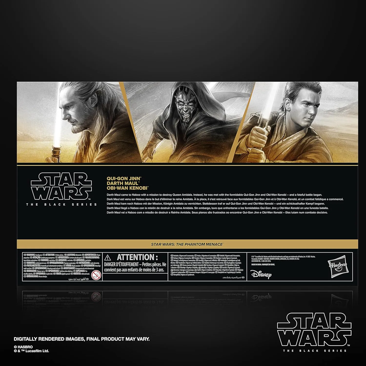 Qui-Gon Jinn, Darth Maul & Obi-Wan Kenobi | The Black Series Star Wars: The Phantom Menace - Image 3