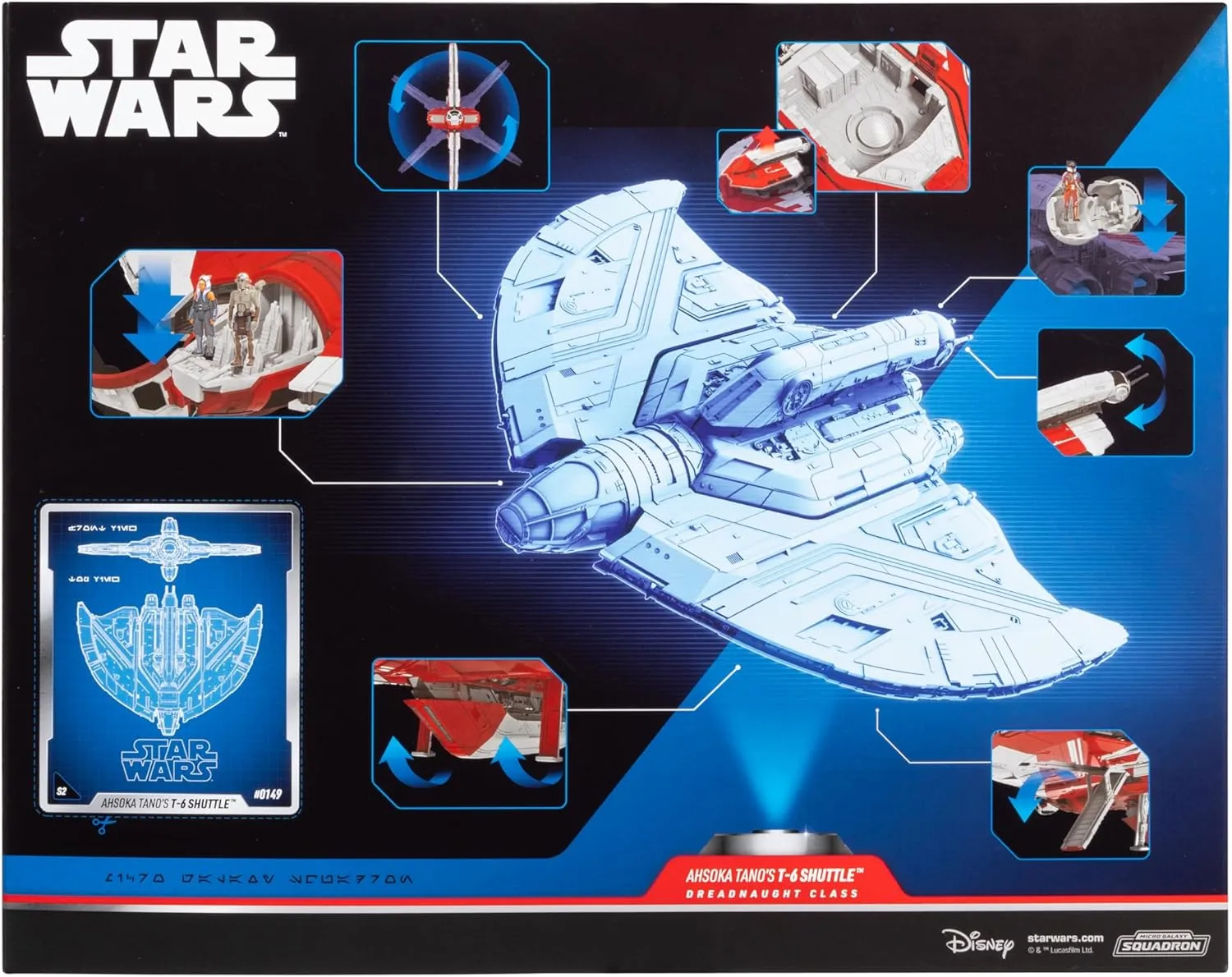 Ahsoka Tano's T-6 Shuttle | Star Wars Micro Galaxy Squadron Series 2 - Image 2
