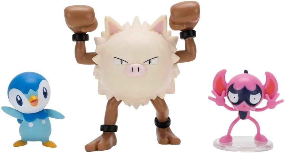 Primeape, Impidimp y Piplup | Jazwares Pack 3 Figuras de Batalla Pokémon - Image 2