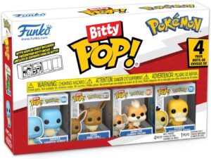 Funko Squirtle, Eevee, Growlithe y Psyduck | Bitty Pop! Pokémon