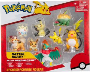 Raichu, Hawlucha y más | Jazwares Pack 8 Figuras de Batalla Pokémon